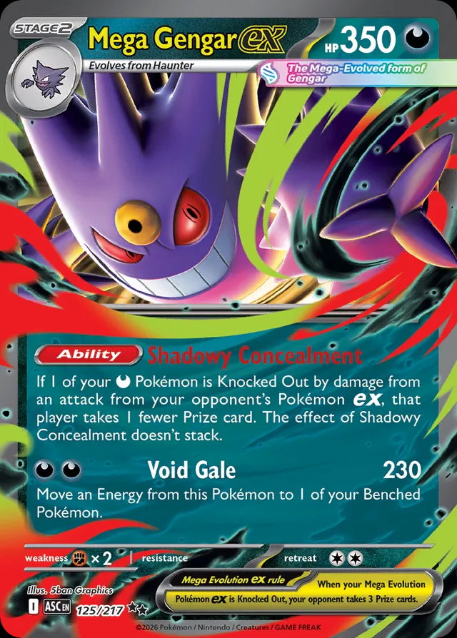 Ascended Heroes Mega Gengar ex #125/217